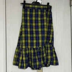 【本日限定セール】韓国ファッション チェック柄 マーメイドスカート 秋服