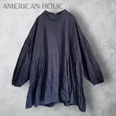 【AMERICAN HOLIC】　ボリューム袖　ティアードチュニック　ワンピでも