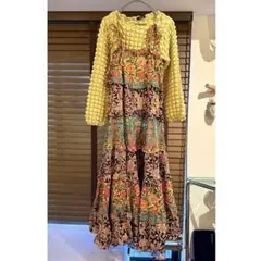 グレープフルーツムーン古着風花柄キャミワンピース