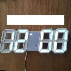 デジタル 時計 置時計 数字 ホワイト