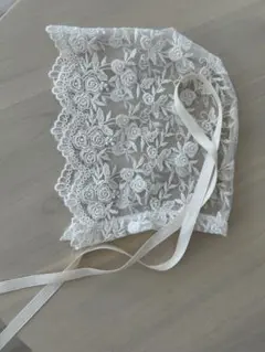 韓国子供服　marron ボンネット　帽子　女の子　bonnet レース　新生児