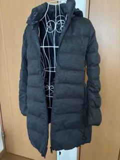 美品　ユニクロ　ストレッチダウンコート　ダウンジャケット　L L ダークグレー