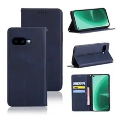 Google Pixel 9A ケース 手帳型 PUレザー 深い青 ay241