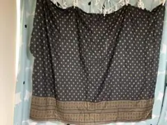 金色花柄コットン生地