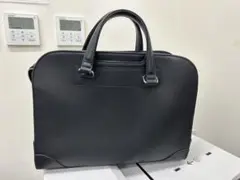 【スーツセレクト】ビジネスバッグ ブラック リサイクルレザー