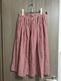UNIQLOコットンツイルギンガムチェックスカート