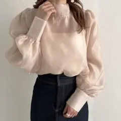 fifth オーガンジーバックリボンブラウス