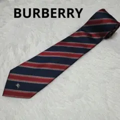 Burberrys バーバリー ストライプ ネクタイ シルク レッド ネイビー