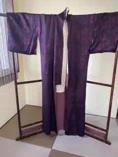 紫色の着物 袷