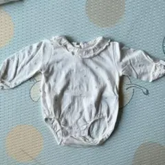 H&M エイチアンドエム 襟付きクリンクルボディスーツ さくらんぼ 60cm