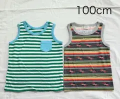 100cm タンクトップ 2枚 UNIQLO 幾何学柄
