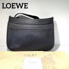 極美品 LOEWE ロエベ loewe ショルダーバック PVC×レザー ロゴ