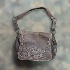 y2k leather shoulderbag Indian brown