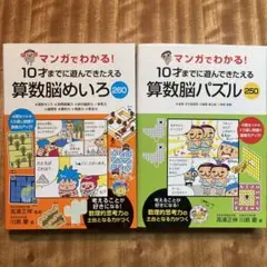 【美品】マンガでわかる！算数脳めいろ　算数パズル2冊セット