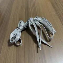 シルバーリボン　靴紐　36cm×2 光沢平靴紐
