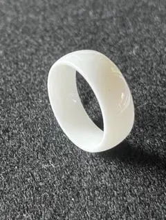⭕️【中古】リング　指輪　セラミック　19号　白　ホワイト