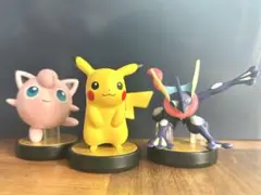 【まとめ売り】amiibo アミーボ ピカチュウ プリン ゲッコウガ3点セット