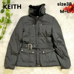 新品未使用 KEITH キース ダウンジャケット ダウンコート リアルファー