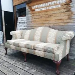【送料込み】ETHAN ALLEN イーセンアーレン 高級 猫脚 ソファ ファッションの アメリカ輸入ソファー ETHAN ALLEN (イーセン