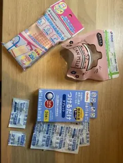 新品缶ミルク乳首、新品缶ミルク簡単バック、つけるだけタブレット15錠　セット