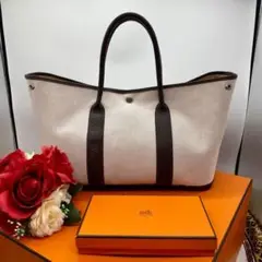 最終値下げ ガーデンパーティー エルメス トワルアッシュ マロン PM □H