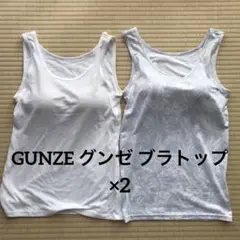 GUNZE グンゼ ブラトップ M 2セット 白 花柄