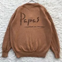 希少　PAPAS ヴィンテージ　長袖　Ｖネック　ニット　セーター