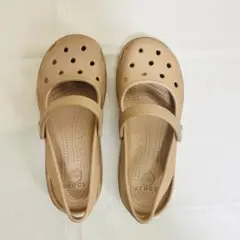 crocs ベージュ クロッグサンダルw5 21㎝　レディース