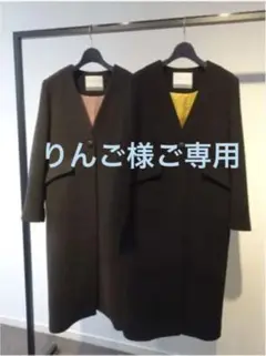 【美品】BORDERS at BALCONY カシミヤ混 ウールコート グレー