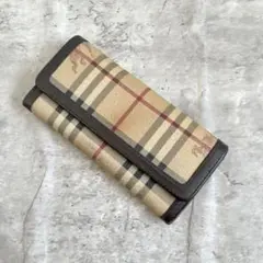 Burberry バーバリー 長財布 ノバチェック ホースロゴ