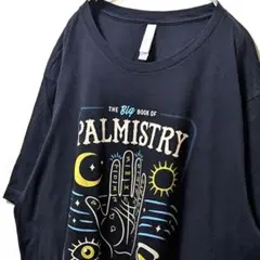 ベラキャンバス パルミストリー デカロゴ Tシャツ ブラック黒 2XL 古着