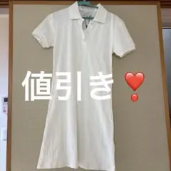 Calvin Klein Jeans ホワイトポロドレス 半袖