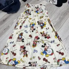 新品 リトシー ディズニー レトロ ミッキー ミニー ワンピース 120