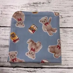 ベアブルー　ハンドメイド　ガーゼハンカチ