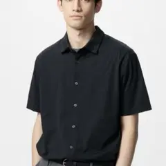 【L】UNIQLO エアリズムフルオープンポロシャツ