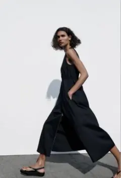 早い者勝ち【美品】ZARA ロングワンピ ダブルジッパー S