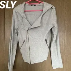 SLY ジップアップパーカー グレー