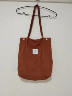 ブラウン コーデュロイ トートバッグ