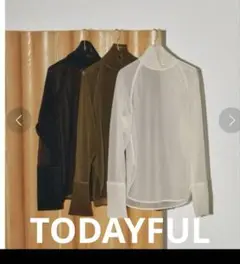 TODAYFUL シアータートルトップス ブラウン