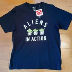 【新品未使用】UNIQLO エイリアン メンズTシャツ ネイビー