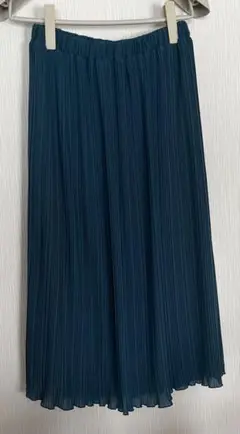 Mサイズ プリーツロングスカート ティール