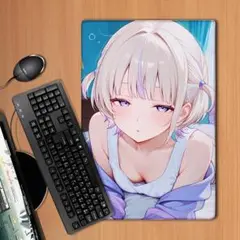 ミッドナイトブルー　スリーブ　プレイマット　ホロライブ　チェキ風　轟はじめ ミッドナイトブルー スリーブ プレイマット ホロライブ チェキ風
