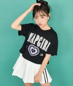 ANAP GiRL カレッジプリントクロップドＴシャツ