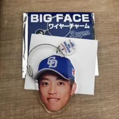 中日ドラゴンズ　ドラゴンズストア　BIG FACE ワイヤーチャーム　岡林勇希