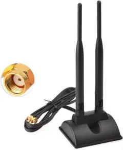 WIFIアンテナ 無指向性 2.4GHz・5GHZ 6dbi ブースターアンテナ