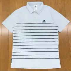 adidas アディダス ポロシャツ L グレー 半袖 メンズ