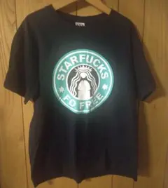パロディTシャツ プリントTシャツSTARFUCK サイズMぐらい