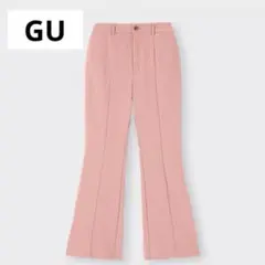 【未使用】GU／カットソーカラーフレアスラックス 丈標準