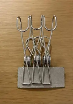 無印良品 ステンレスひっかけるワイヤークリップ 3個