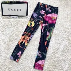 美品 18SS⭐️グッチ フローラル 総柄 ジャージー レギンスボトム Mサイズ